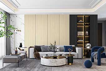 大庆轻奢风格-客厅